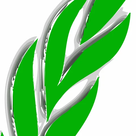 Laurel wreath traced by AutoTrace, zoomed in