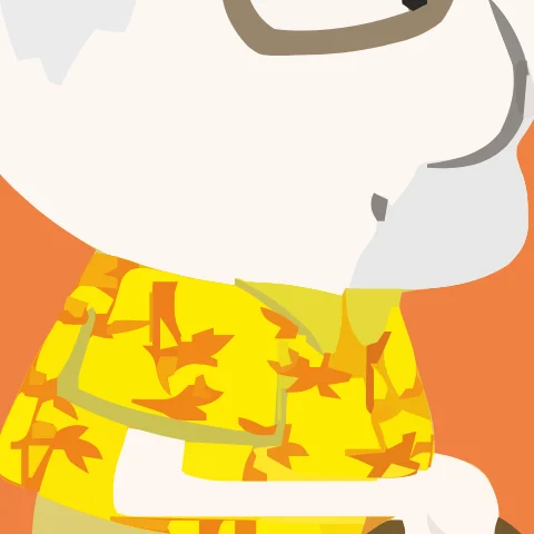 Cartoon character traced by VTracer, zoomed in