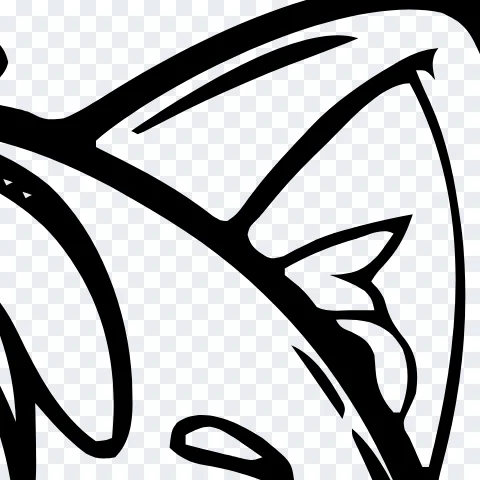 Coloring page traced by VTracer, the 'bw' preset, zoomed in