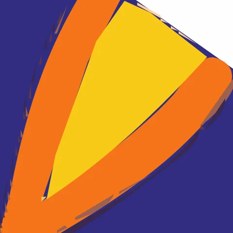 Rocket badge saved as JPG (quality 70) traced by AutoTrace, zoomed in