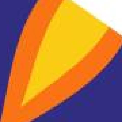 Rocket badge saved as JPG (quality 70), original pixels, zoomed in